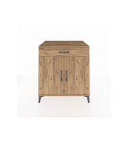 Kronos Şifonyer 2 Raflı Tek Çekmeceli 2 Kapaklı 88x59x96 Çam-Çam