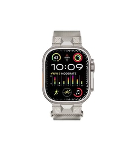 Apple Watch Ultra 49mm Uyumlu Zore KRD-107 Metal Hasır Kordon (Gri)