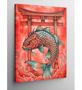 Kanvas Tablo Kırmızı Japon Balığı