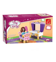 AUSİNİ 46 Parça Fashion Girls Makyaj Masası Lego Seti