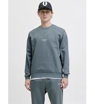 Jack & Jones JJESOHO Sweat Crew Neck NOOS – Bisiklet Yaka Basic Erkek Sweatshirt, Rahat Günlük Model