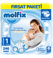 Molfix Bebek Bezi Fırsat Paketi 1 Beden Yenidoğan 3x82 246 Adet