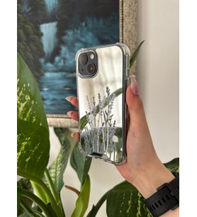 Aynalı Lavanta Tasarımlı Iphone Telefon Kılıfı
