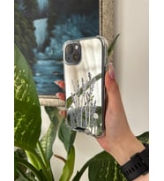Aynalı Lavanta Tasarımlı Iphone Telefon Kılıfı