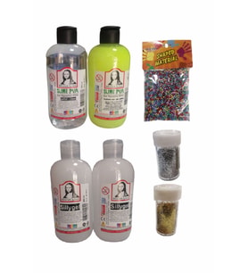 Slime Slaym Yapma Seti 250ml* 4 adet + Toz Sim 2 Adet + Köpük