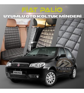 Fiat Palio Antrasit Renk Tay Tüyü Cepli & Terletmez Sırtlı Oto Koltuk Minder Seti - Koltuk Koruma Kılıfı (ÖN & ARKA TAM SET)