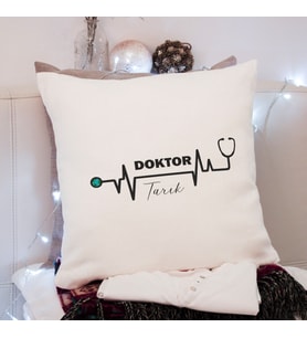 Doktor Tasarımlı Yastık Kişiye Özel