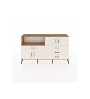 Arges Konsol 2 Raflı 4 Çekmeceli 4 Kapaklı 176x30x99 Çam-Aytaşı