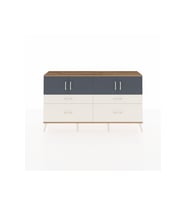 Arges Konsol 2 Raflı 4 Çekmeceli 4 Kapaklı 176x30x99 Çam-Antrasit/Aytaşı