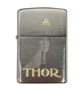 Zippo Brush Finish Chrome Mythological Thors Hammer Mjonlir Design Çakmak