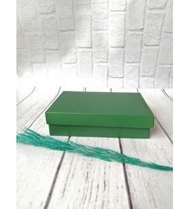 Yılbaşı Hediye Kutusu/Hediye Kutusu /Karton Kutu /Yeşil Kutu 15,5x10,5x4cm 10 Adet-T250 (Renksiz)