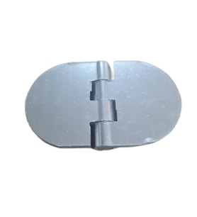 Yaprak Menteşe Oval Alüminyum Gümüş Renk 40x68 mm  3,3 mm Kalınlık  5 Adet