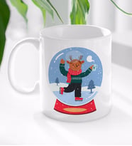 BK Gift Yılbaşı Tasarımlı Beyaz Kupa Bardak-5