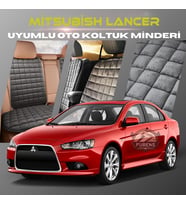 Mitsubishi Lancer Antrasit Renk Tay Tüyü Cepli & Terletmez Sırtlı Oto Koltuk Minder Seti - Koltuk Koruma Kılıfı (ÖN & ARKA TAM SET)