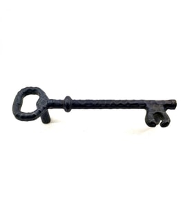 Antika Tarz Dekoratif Pirinç Anahtar Şeklinde Kapı Çekme Kolu, Mobilya, Sandık, Kutu Kulbu - 128Mm,