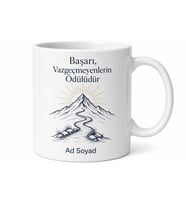 Kişiye Özel Başarı Yolculuğu Baskılı Kupa Bardak İsimli Hediye