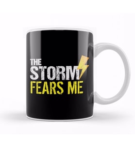 Vintage The Storm Fears Me Funny Severe Weather Kupa Bardak Porselen