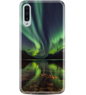 Samsung Galaxy A50 Kılıf Desenli Silikon Güzel Kılıf Kuzey Işıkları 1327