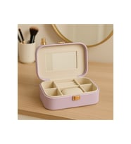 Lila Deri Seyahat Takı Organizer, 20 cm, Şık ve Kullanışlı Düzenleyici