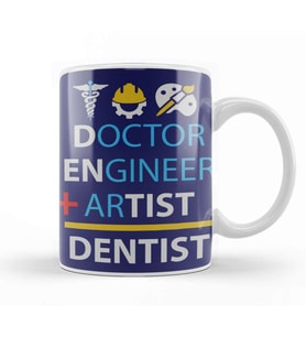 Doctor Engineer Artist Dentist 05 Kupa Bardak Porselen