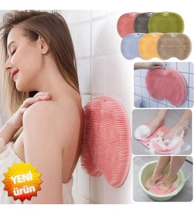 Banyo Duş Masaj Aleti Sırt ve Ayak Masaj Pedi Silikon Masaj Yastığı Vantuzlu Kaymaz Taban Masaj Pedi