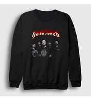 Presmono Unisex Siyah Band Hatebreed Sweatshirt 148443tt