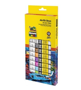 Nova Color Akrilik Boya Tüp 12 Li 12 ML NC-2004