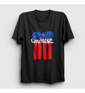 Presmono Unisex Siyah Blocks Gorillaz T-Shirt 54172tt