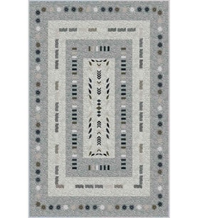 Eliana Home Baskılı, Yıkanabilir Kaymaz Taban Salon Halısı LNA1626 100x150 cm (Gri)