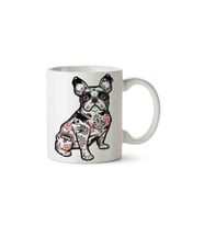 Bulldog French Dog Puppy American Bully Pug Dog Porselen Kupa Bardak