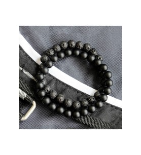 Unisex - 2 Adet Çok Şık Lav Ve Onix Elegant Doğal Taş Bileklik