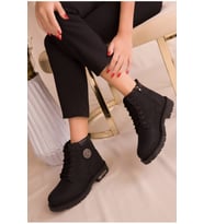Konfores 1386 Unisex Anatomik Tabanlı Spor Bot (Siyah)