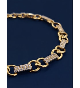 Xuping Kenetlenmiş Zincir Bileklik 14K Gold