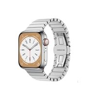 Uray store Apple Watch 38mm KR413 Fine Steel Kordon - Gümüş