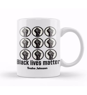 Black Lives Matter Sasha Johnson Kupa Bardak Porselen