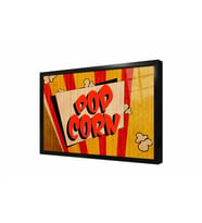 Tablosan Pop Corn Retro Çerçeveli Cam Tablo