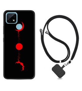 Realme C11 C21 C21Y C25Y C11 2021 Kılıf Boyun Askılı Silikon Red Moon 1710