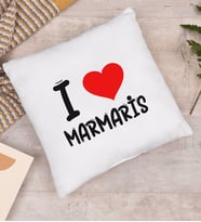 BK Gift I Love Marmaris Tasarımlı Yastık - Model 1