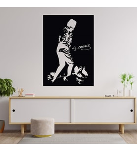 Atatürk İmzalı Potre   Ahşap Tablo