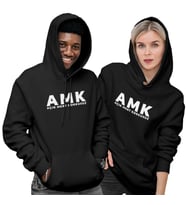 Açık Mert Korkusuz Baskılı Siyah Regular Kapüşonlu Sweatshirt