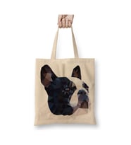 Diamond Bulldog Köpek Pug Beyaz Bez Çanta Uzun Saplı Alışveriş Çantası Plaj Çantası