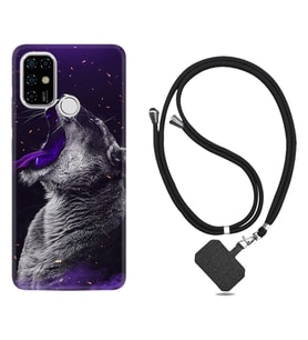 Casper E30 F20 X20 Kılıf Boyun Askılı Silikon Purple Leopar 1750