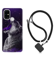 Casper E30 F20 X20 Kılıf Boyun Askılı Silikon Purple Leopar 1750