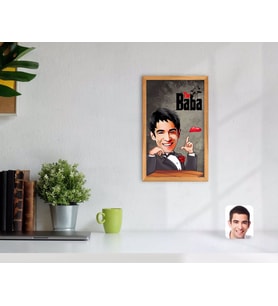 BK Gift Kişiye Özel Godfather Baba Karikatürlü Dekoratif Retro Ahşap Tablo-7