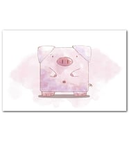Cakatablo Geometrik Pembe Domuzcuk MDF Tablo