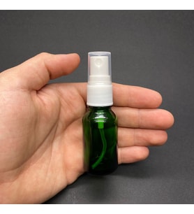 15 Ml Yeşil Cam Şişe Beyaz Spreyli ,  15Cc Yeşil Spreyli Boş Şişe x 6 Adet