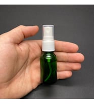 15 Ml Yeşil Cam Şişe Beyaz Spreyli ,  15Cc Yeşil Spreyli Boş Şişe x 6 Adet