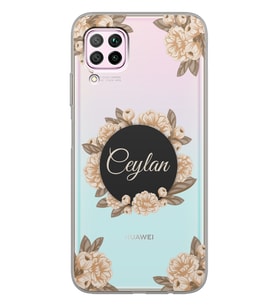 Huawei Nude Flowers Tasarımlı Şeffaf Telefon Kılıfı