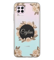 Huawei Nude Flowers Tasarımlı Şeffaf Telefon Kılıfı