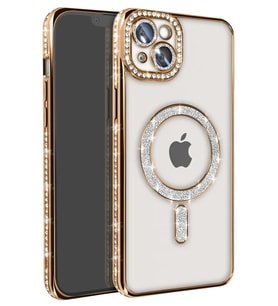 İphone 15 Kılıf Joke Simli Magneticsafe Kılıf - Belirtilmemiş